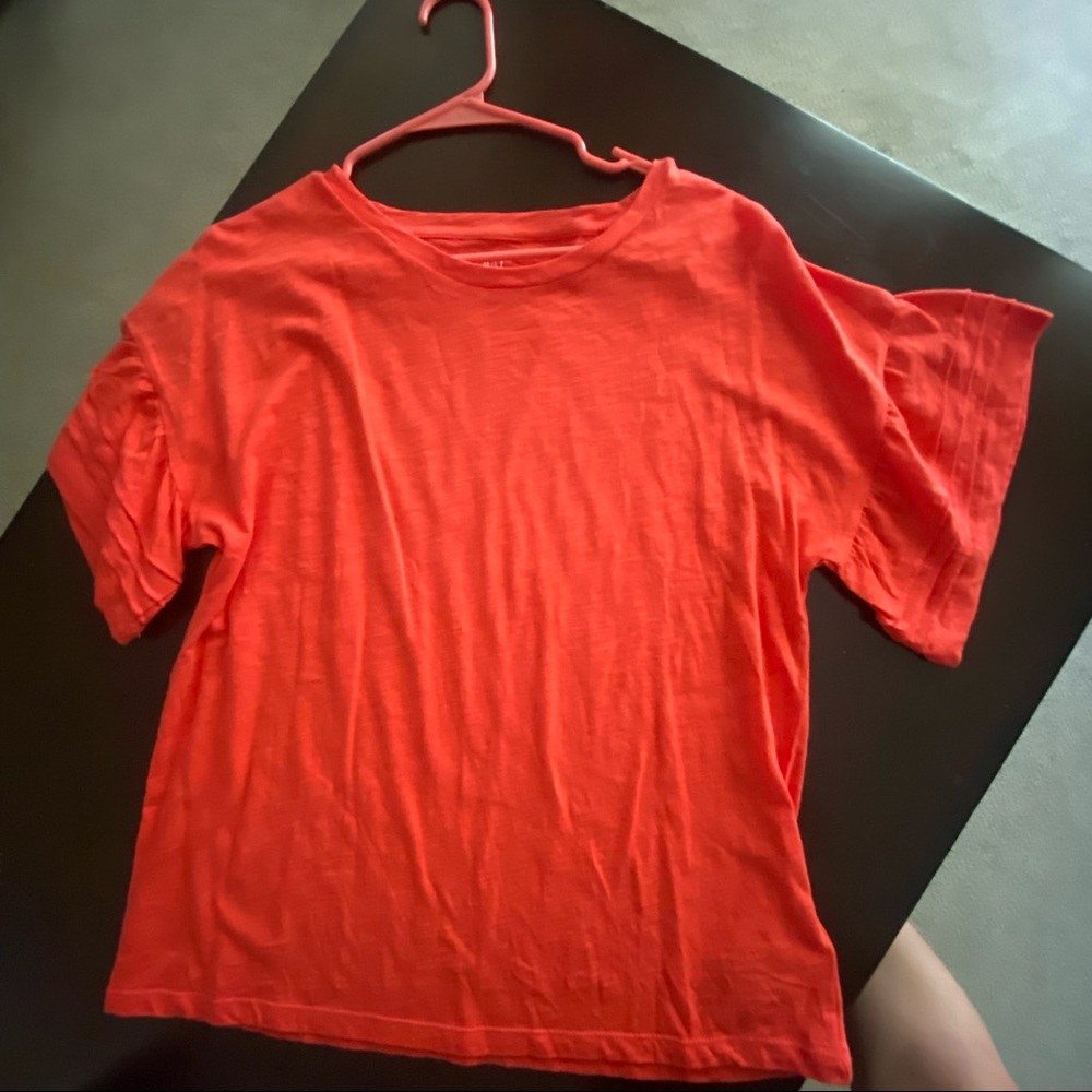 ruffled arm blouses, size M